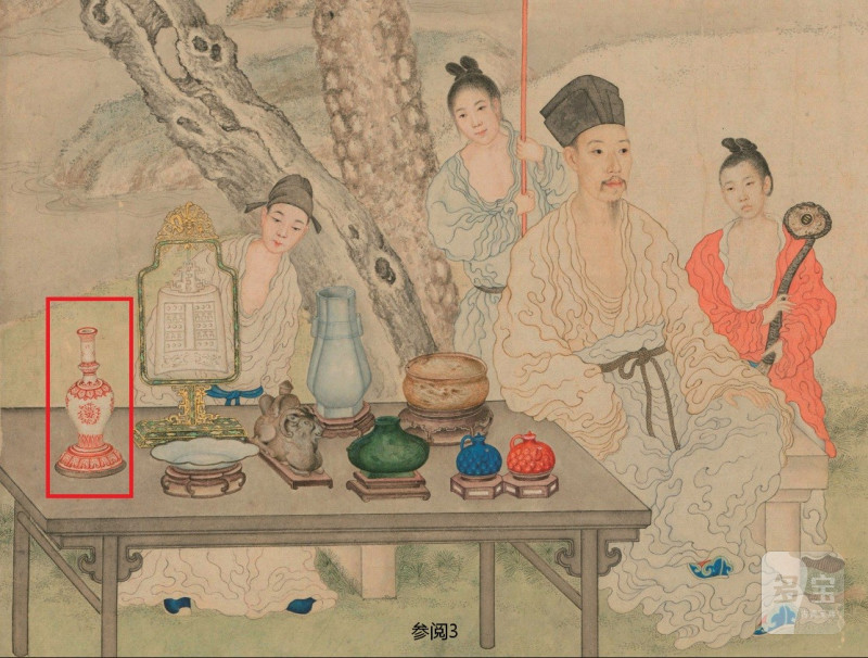 清乾隆  矾红彩缠枝莲纹甘露瓶 - 图7